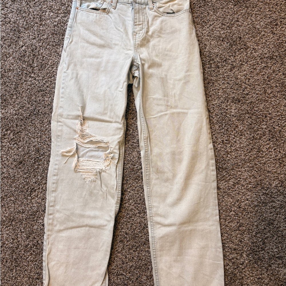 Wild Fable Light Gray Distressed Jeans